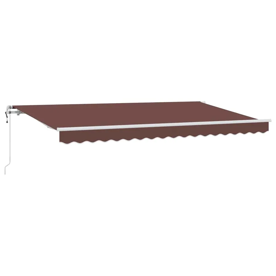 Auvent Rétractable Marron 400 x 200 cm tissu - 2
