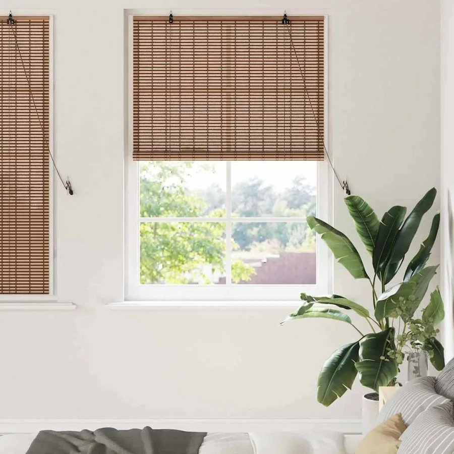 Store enrouleur Marron 110 x 160 cm Bambou