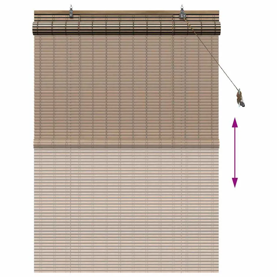 Store enrouleur Marron 110 x 160 cm Bambou - 13
