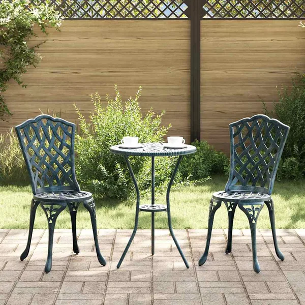 Chaise de jardin 2 pcs Vert 39 x 40 x 87cm Aluminium