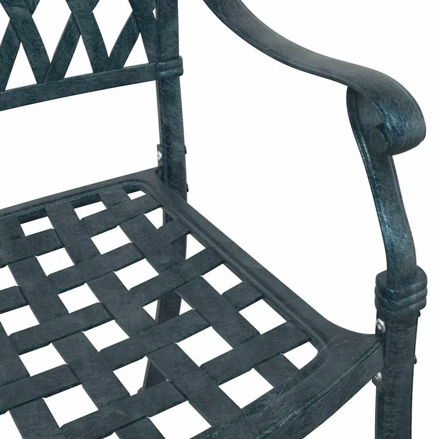 Ensemble de tables de jardin 3 pcs Vert Aluminium coulé - 11