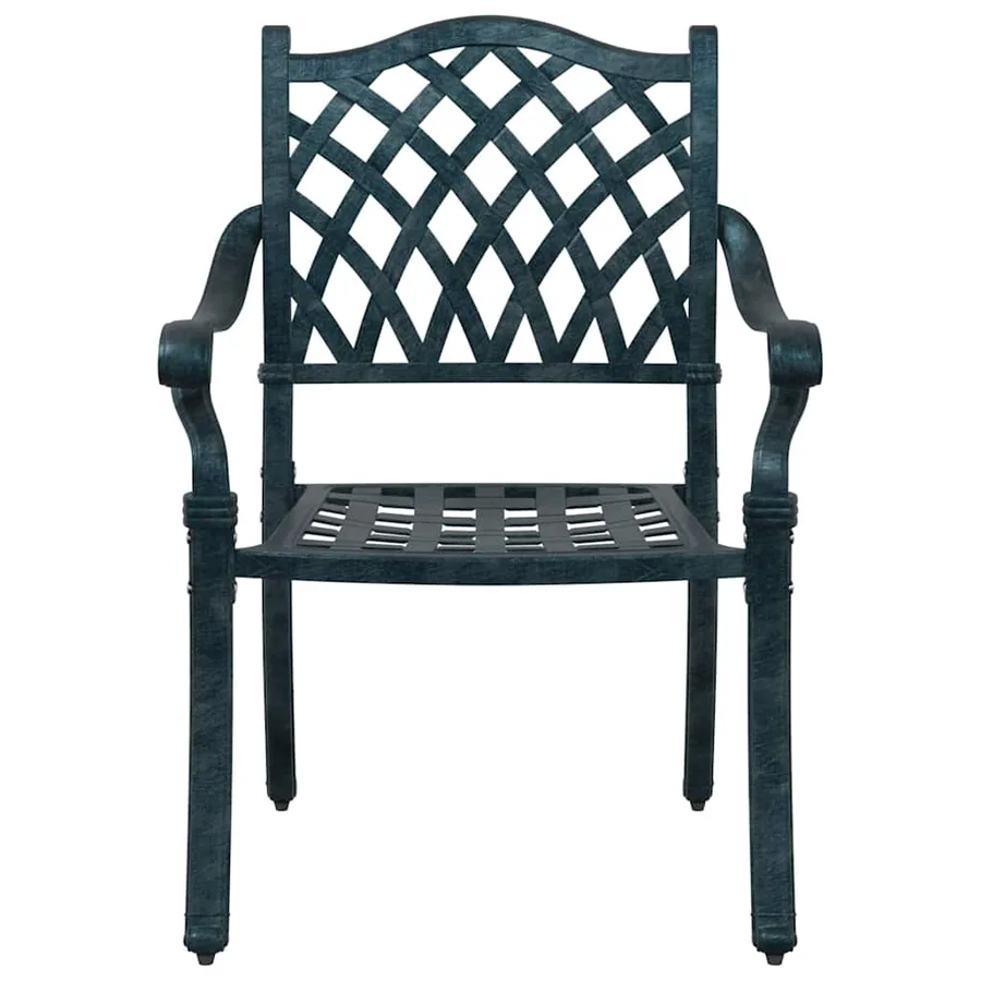 Ensemble de tables de jardin 3 pcs Vert Aluminium coulé - 7
