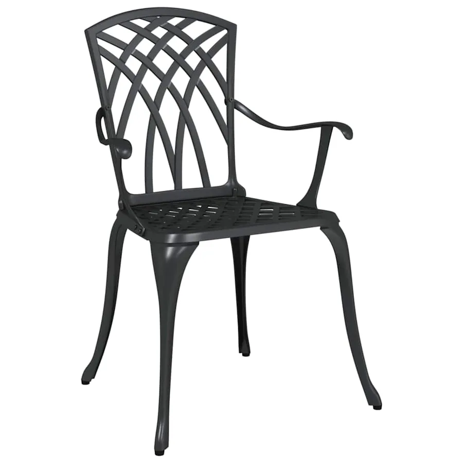 Ensemble de tables de jardin 5 pcs Noir Aluminium coulé - 5