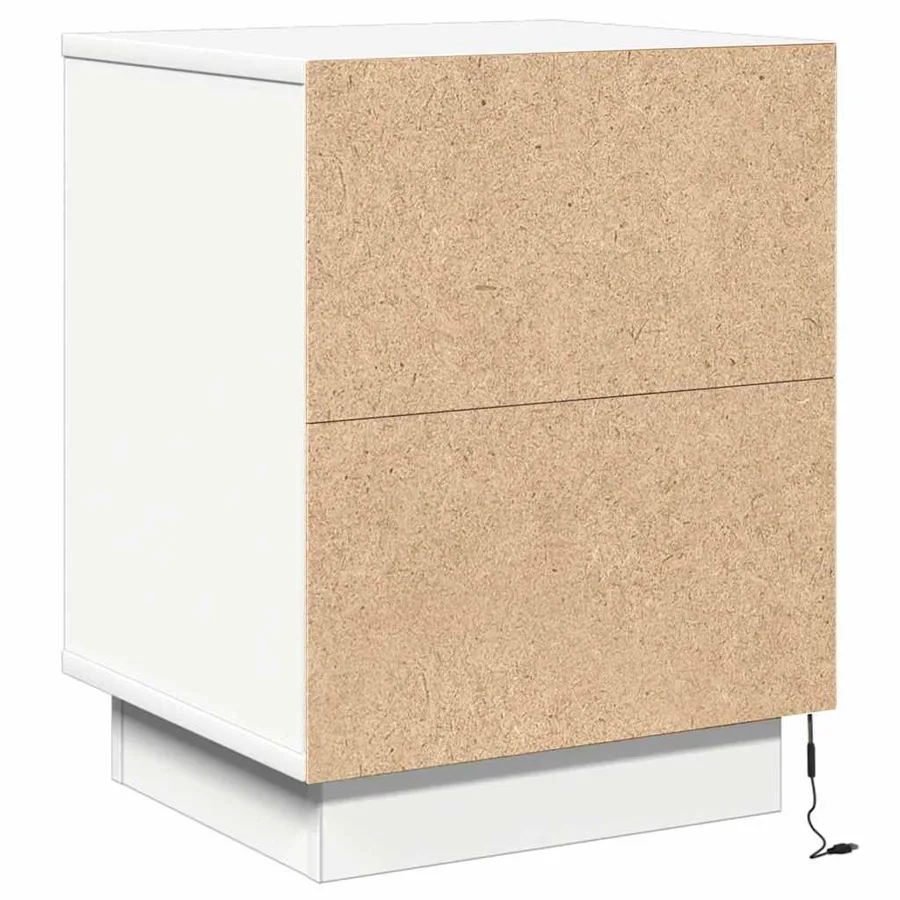 Cabinet de chevet avec tiroir 2 pcs Blanc 39 x 34,5 x 50 cm - 10