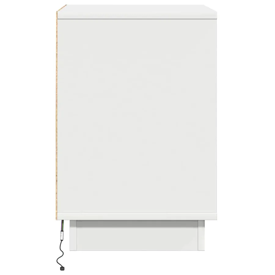 Cabinet de chevet avec tiroir 2 pcs Blanc 39 x 34,5 x 50 cm - 9