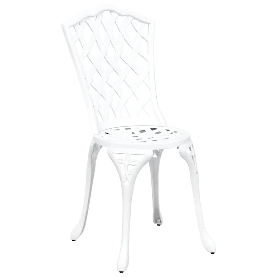 Ensemble de salle à manger pour jardin 7 pcs Blanc Aluminium - 5