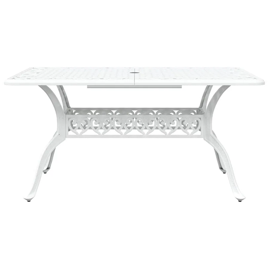 Ensemble de salle à manger pour jardin 5 pcs Blanc Aluminium - 9