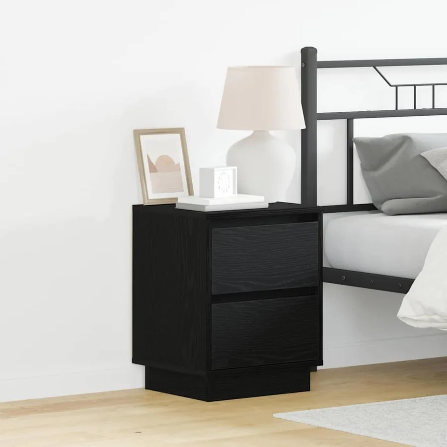 Cabinet de chevet 2 pcs Chêne noir 39 x 34,5 x 50 cm