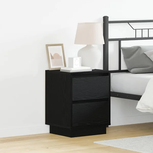 Cabinet de chevet 2 pcs Chêne noir 39 x 34,5 x 50 cm
