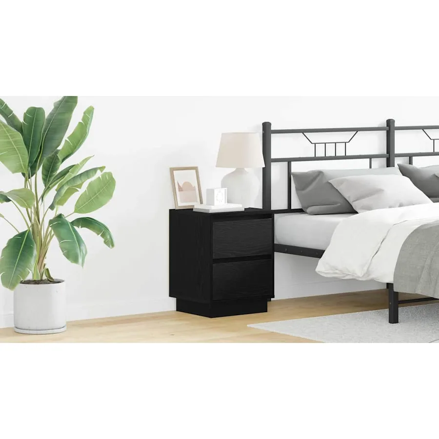 Cabinet de chevet 2 pcs Chêne noir 39 x 34,5 x 50 cm - 5