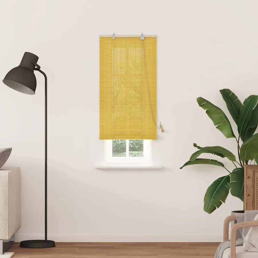 Store enrouleur Jaune 60 x 220 cm Bambou - 3