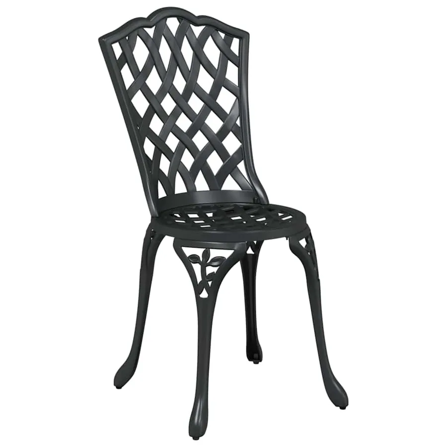 Ensemble de salle à manger pour jardin 5 pcs Noir Aluminium - 5