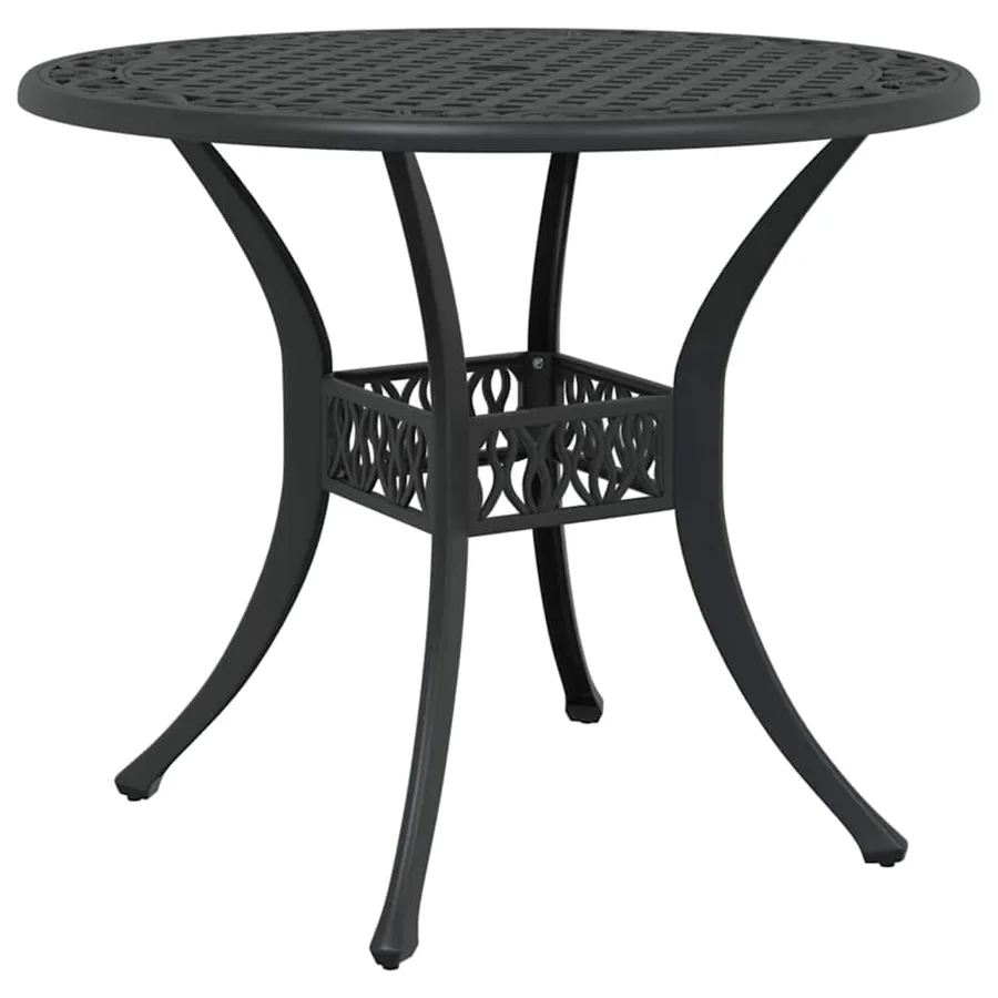 Ensemble de salle à manger pour jardin 5 pcs Noir Aluminium - 6