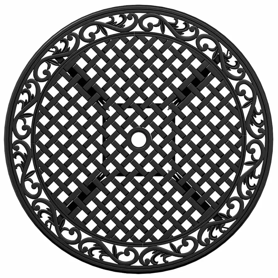 Ensemble de salle à manger pour jardin 5 pcs Noir Aluminium - 8