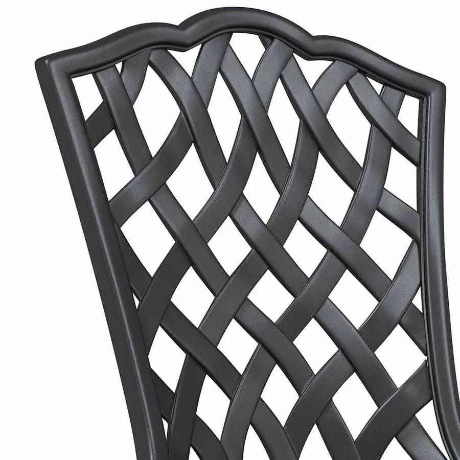 Ensemble de tables de jardin 3 pcs Noir Aluminium coulé - 10