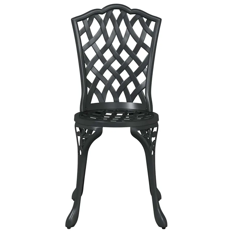 Ensemble de tables de jardin 3 pcs Noir Aluminium coulé - 7