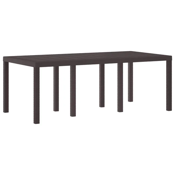 Table de Jardin Marron 200 x 100 x 73 cm polyrotin