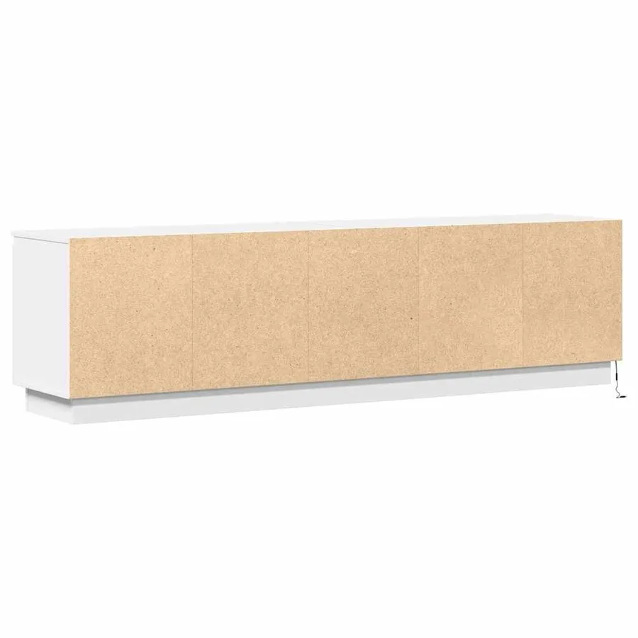 Meuble TV avec LED Blanc 180 x 38 x 49 cm Bois d'ingénierie - 9