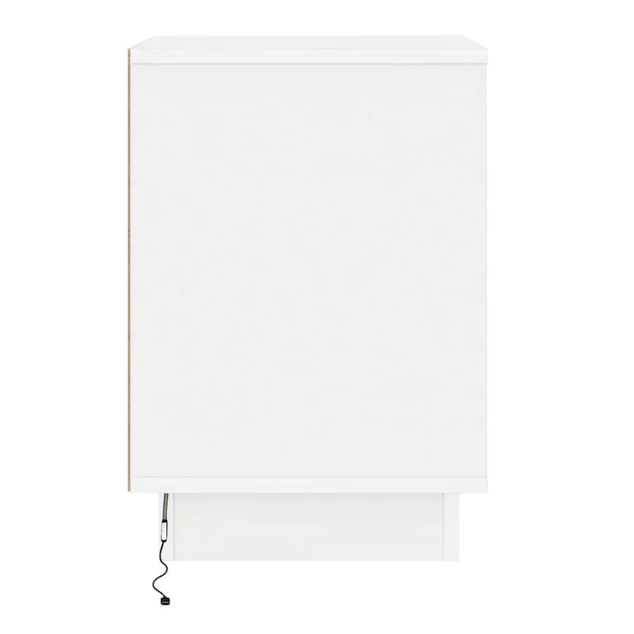 Cabinet de chevet 2 pcs Blanc 39 x 34,5 x 50 cm - 9