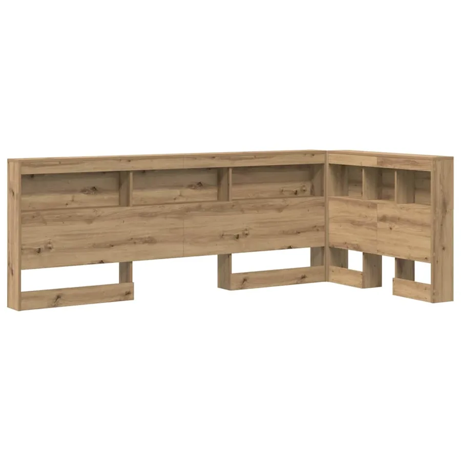 Tête de lit de rangement Chêne artisanal Bois d'ingénierie - 2