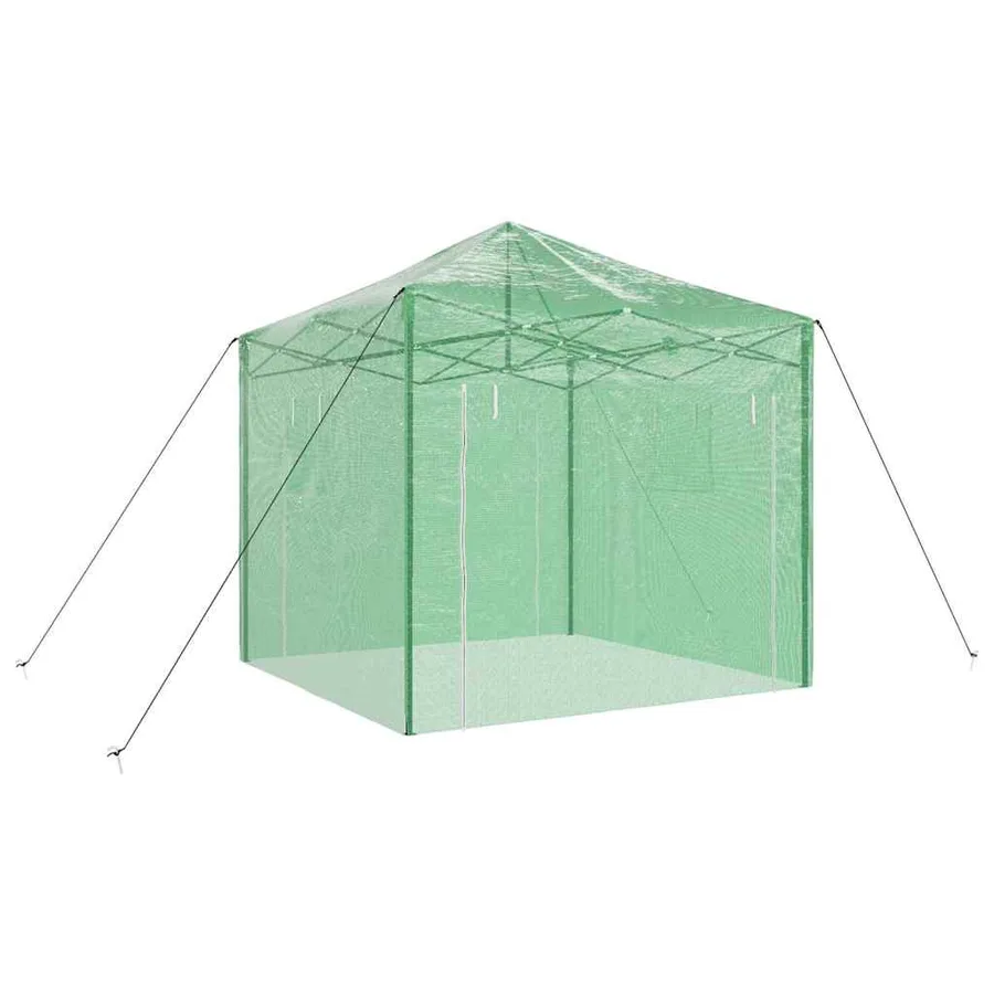 Serre avec cadre pop-up avec toit Vert 290 x 290 x 315 cm Fer - 4