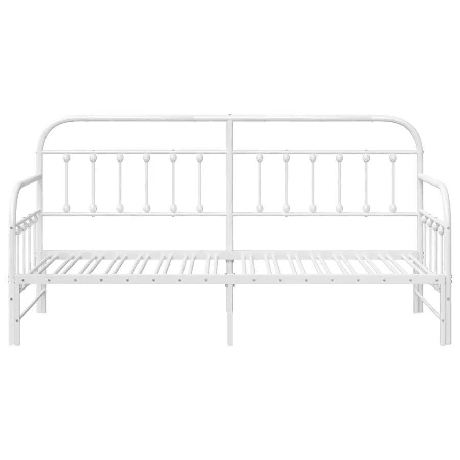 Cadre de lit de jour Blanc 80 x 200 cm Acier enduit de poudre - 5