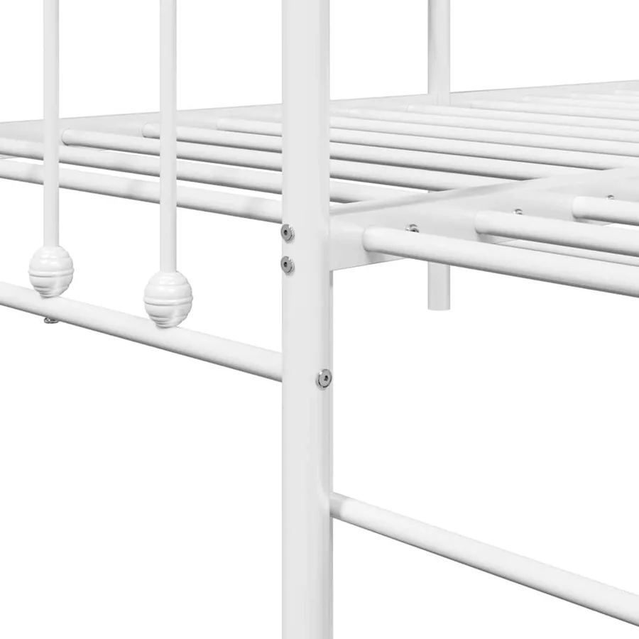 Cadre de lit de jour Blanc 80 x 200 cm Acier enduit de poudre - 9