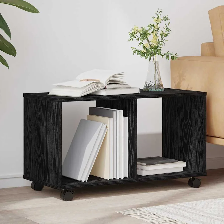 Table d'appoint Chêne noir 72 x 33 x 42,5 cm Bois d'ingénierie