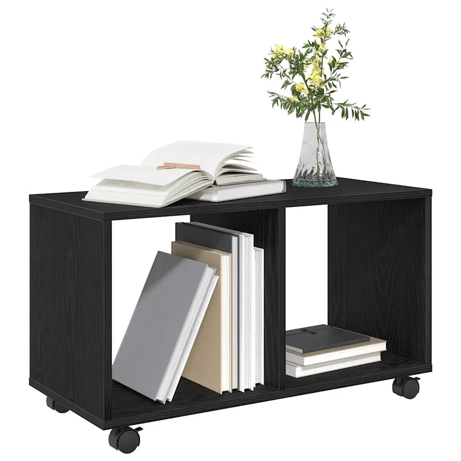 Table d'appoint Chêne noir 72 x 33 x 42,5 cm Bois d'ingénierie - 3