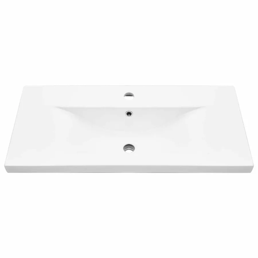 Meuble de Lavabo de Salle de Bain Chêne noir 80 x 39 x 62 cm - 7