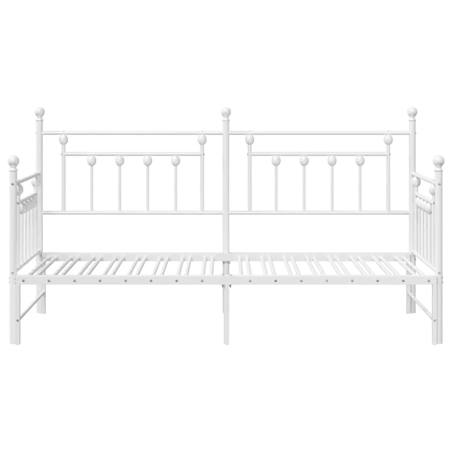 Cadre de lit de jour Blanc 80 x 200 cm Acier - 5