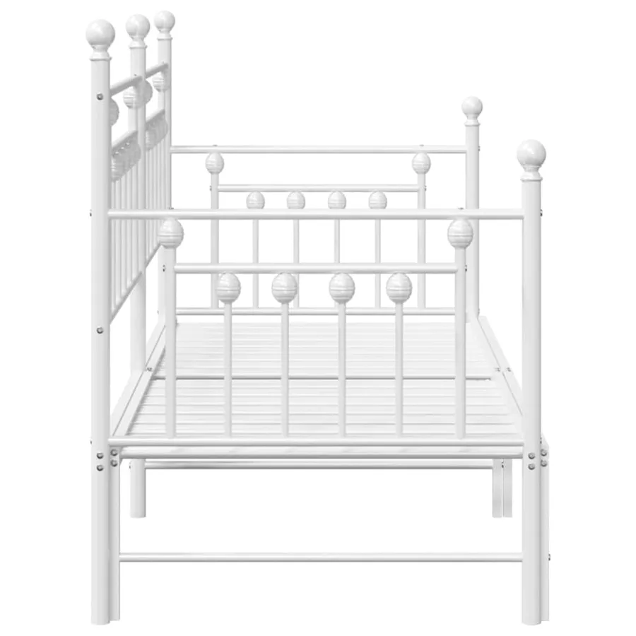 Cadre de lit de jour Blanc 80 x 200 cm Acier - 6