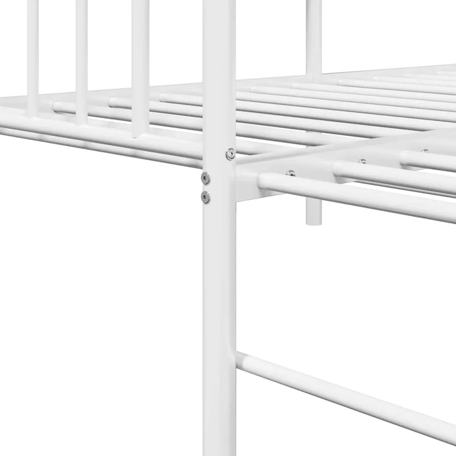 Cadre de lit de jour Blanc 80 x 200 cm Acier - 9