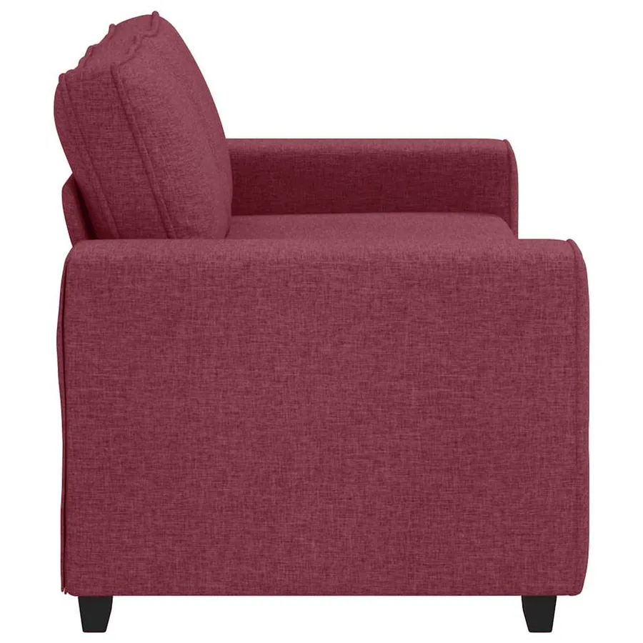 Canapé 2 places rouge vin 180x77x82 cm en tissu - 5