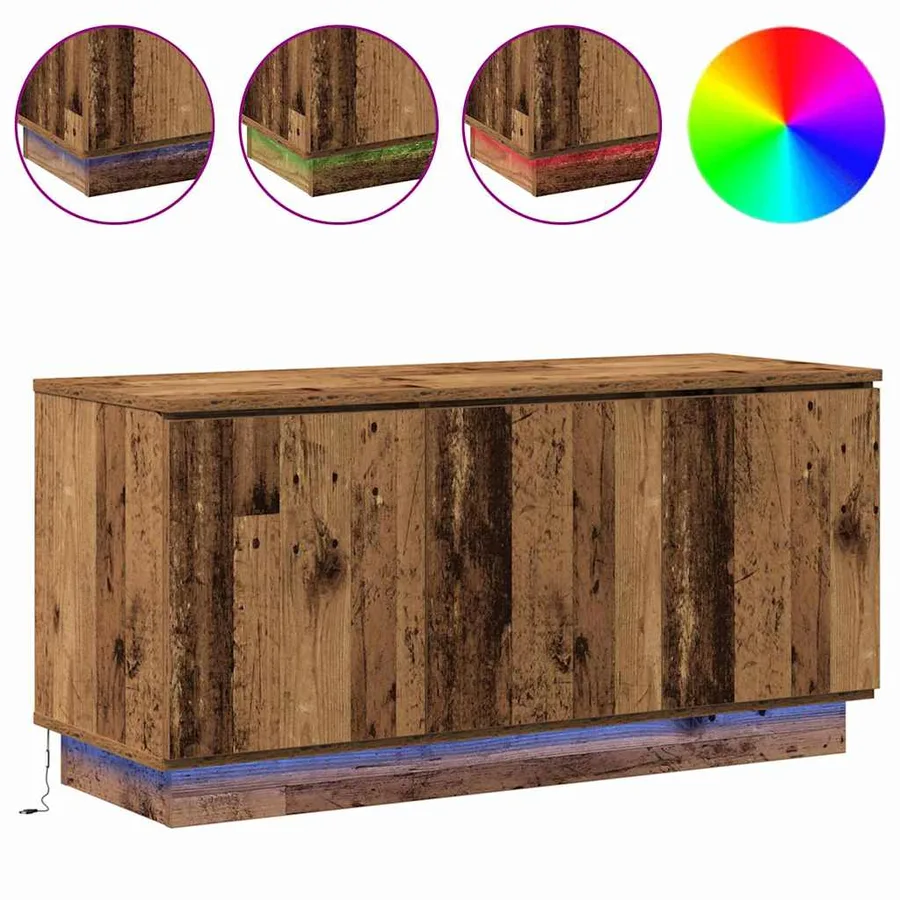 Meuble TV Bois Ancien 100 x 38 x 49 cm Bois d'ingénierie - 4