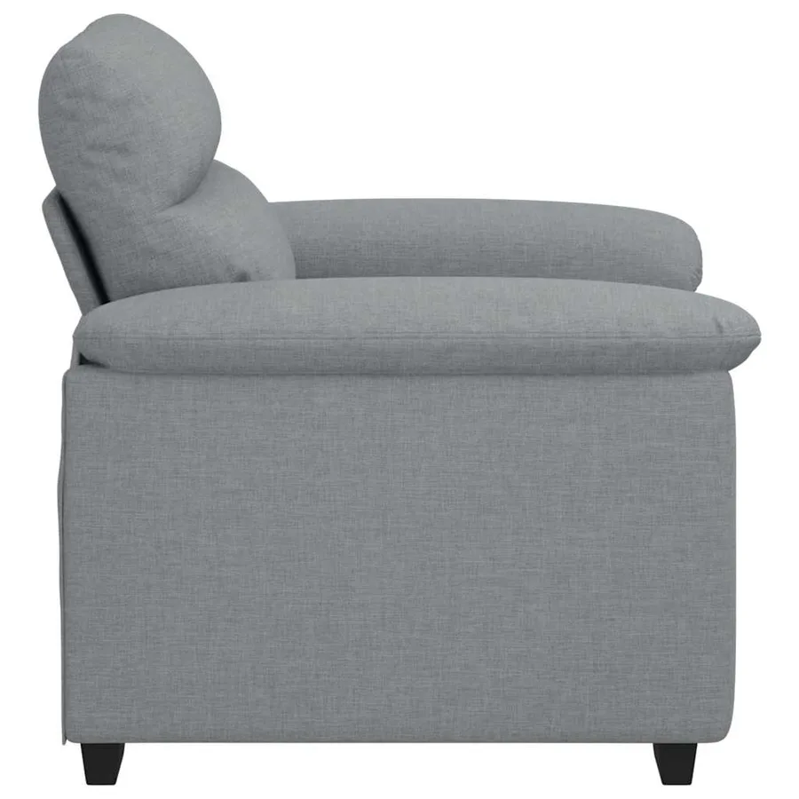 Fauteuil gris clair 100x81x84 cm tissu - 5