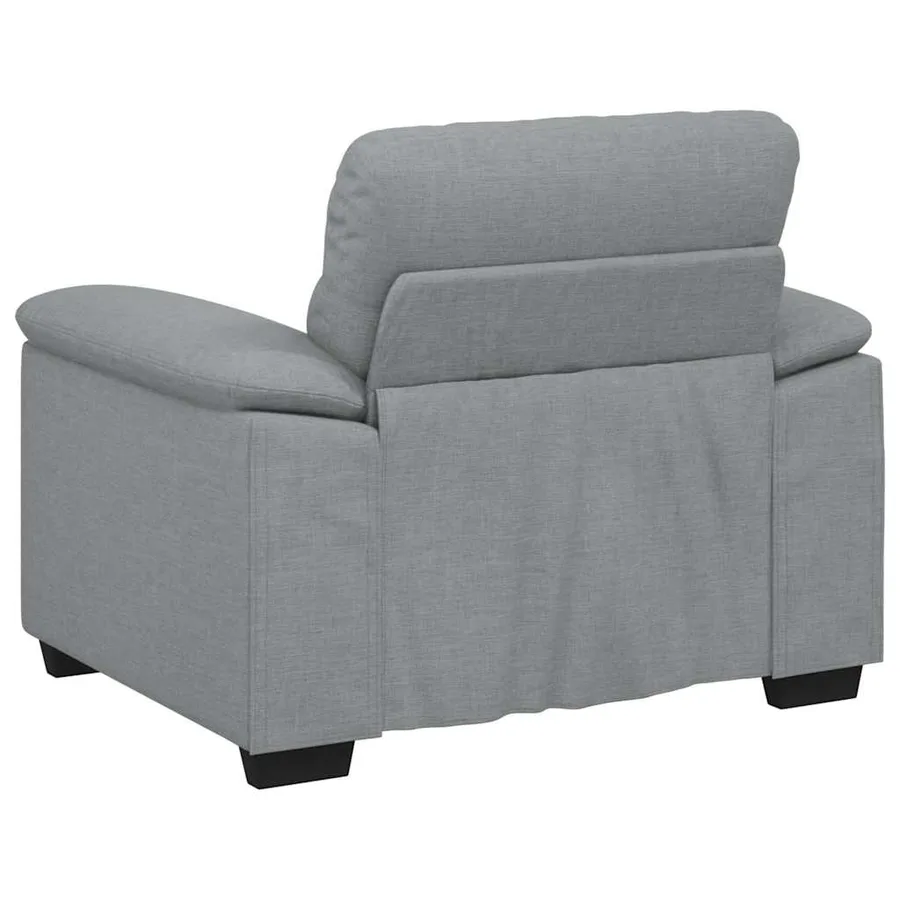 Fauteuil gris clair 100x81x84 cm tissu - 6