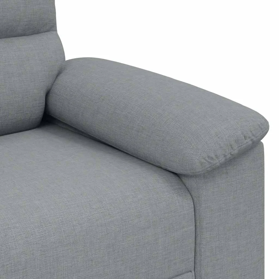Fauteuil gris clair 100x81x84 cm tissu - 7