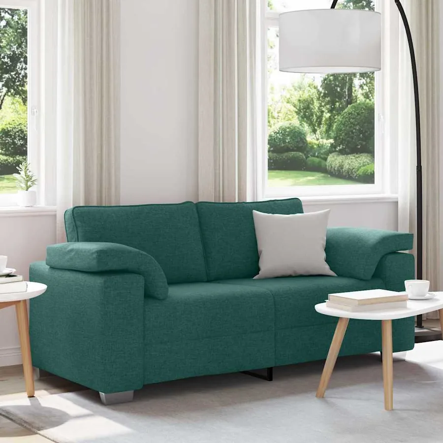 Canapé deux places Vert foncé 180 cm tissu