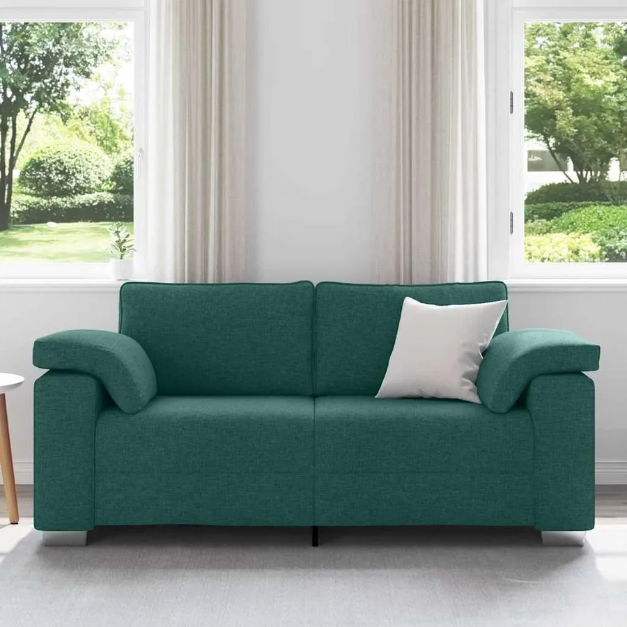 Canapé deux places Vert foncé 180 cm tissu - 3