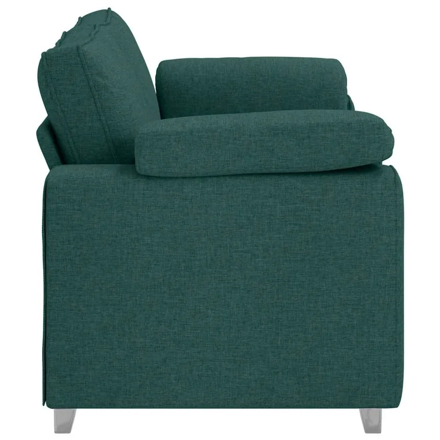 Canapé deux places Vert foncé 180 cm tissu - 5