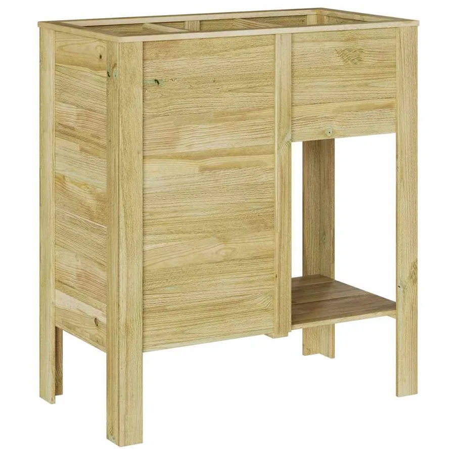 Jardin haut avec étagère Marron Pinède imprégnée - 7