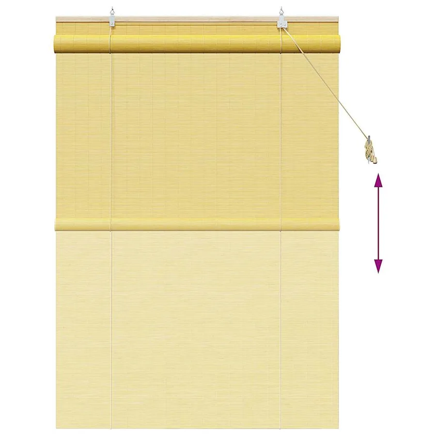 Store enrouleur Jaune 100 x 160 cm Bambou - 13