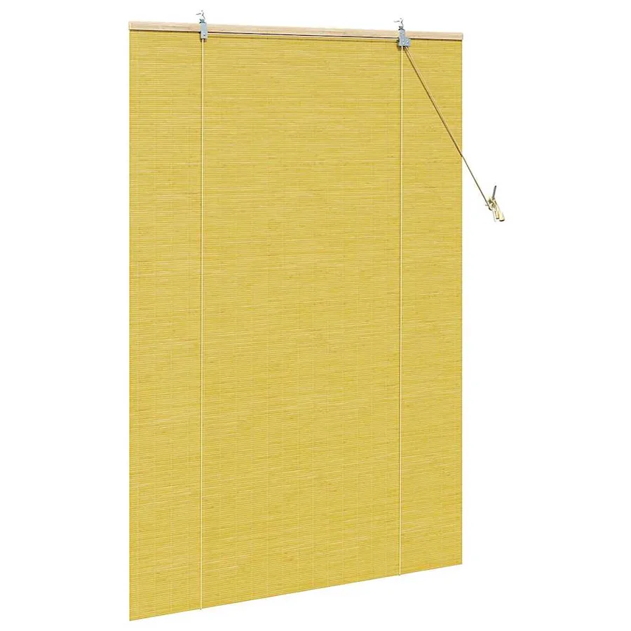 Store enrouleur Jaune 100 x 160 cm Bambou - 4