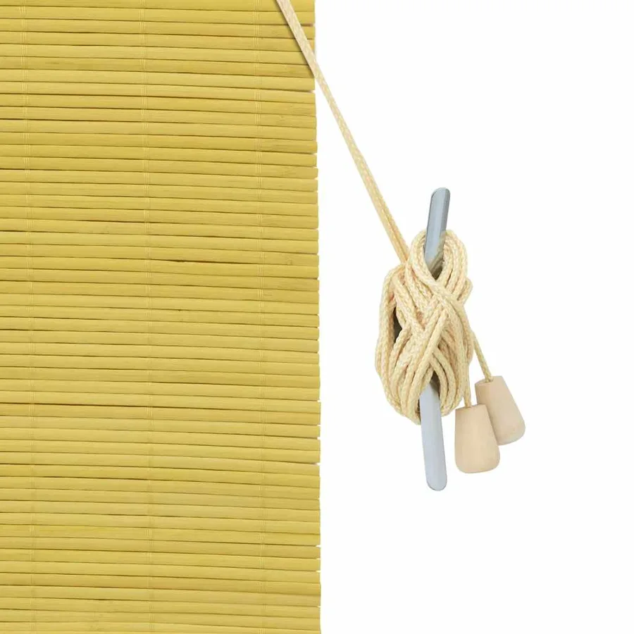 Store enrouleur Jaune 100 x 160 cm Bambou - 6