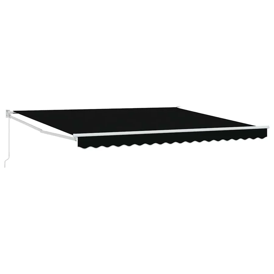 Auvent rétractable Noir 400 × 300 cm - 2