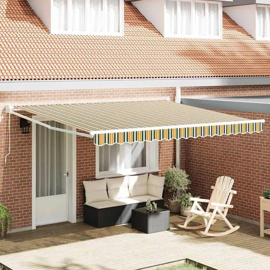 Auvent rétractable Multicolore 400 × 300 cm