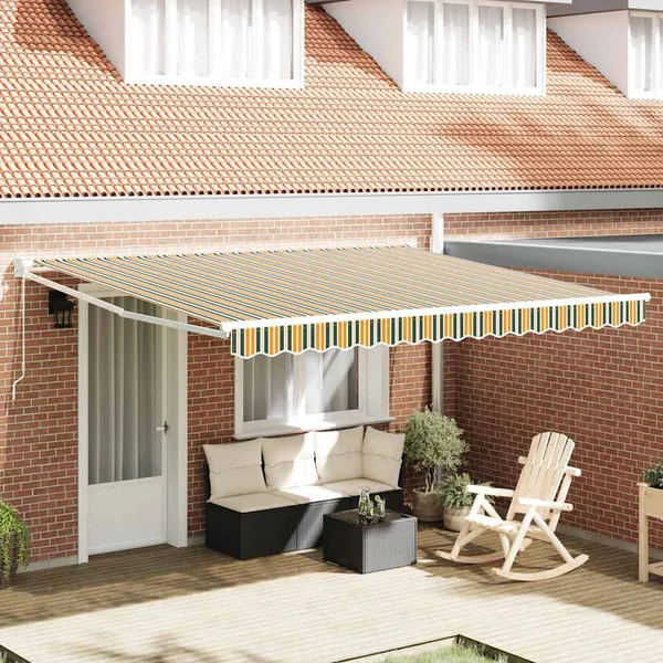 Auvent rétractable Multicolore 400 × 300 cm