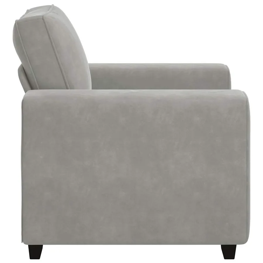 Fauteuil Gris clair 100x77x82 cm Velours - 5