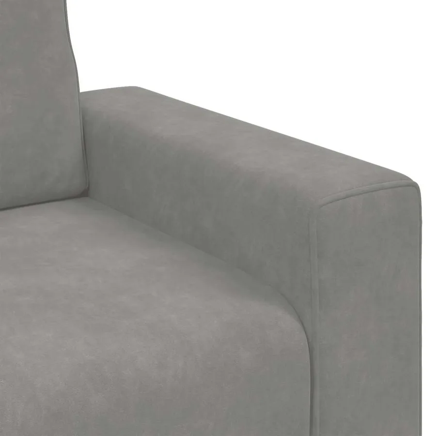 Fauteuil Gris clair 100x77x82 cm Velours - 7